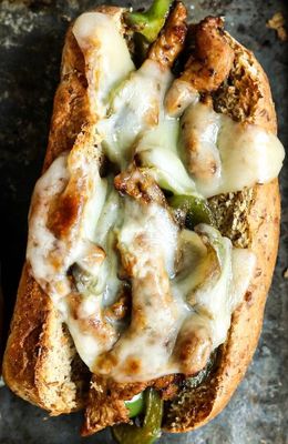 Philly Cheese Turkey on Hoagie with Fries