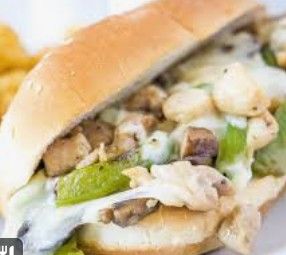 Philly Cheese Chicken on Hoagie with Fries
