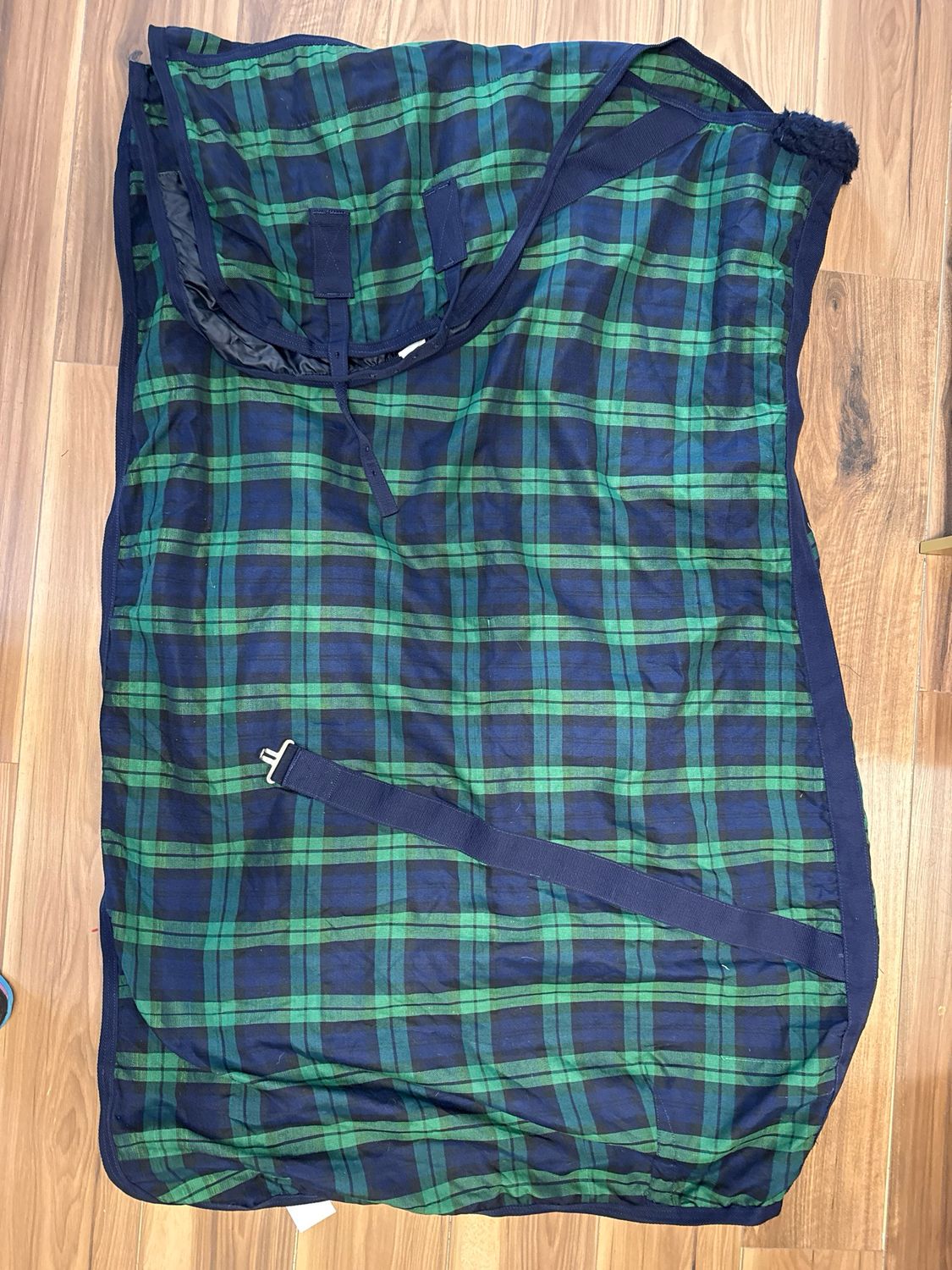 Stable Sheets Drk Green Plaid 76