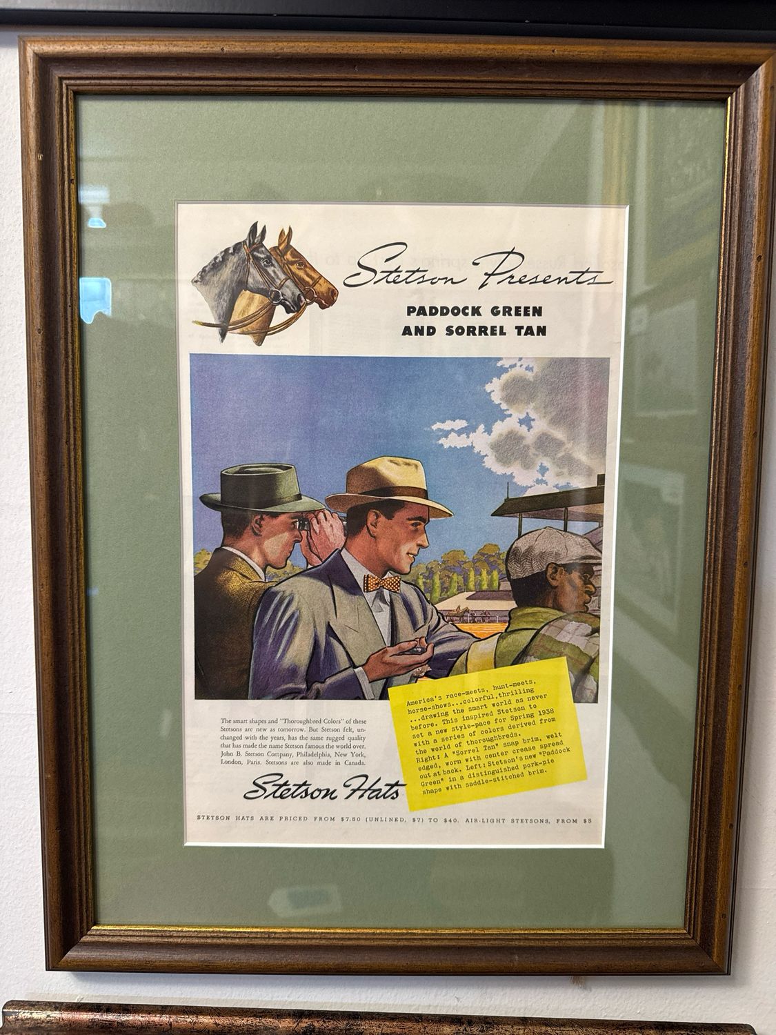 Stetson Hat Vintage Ad 1938