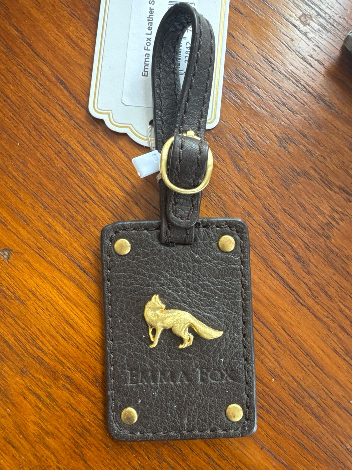 Emma Fox Leather Status Tag