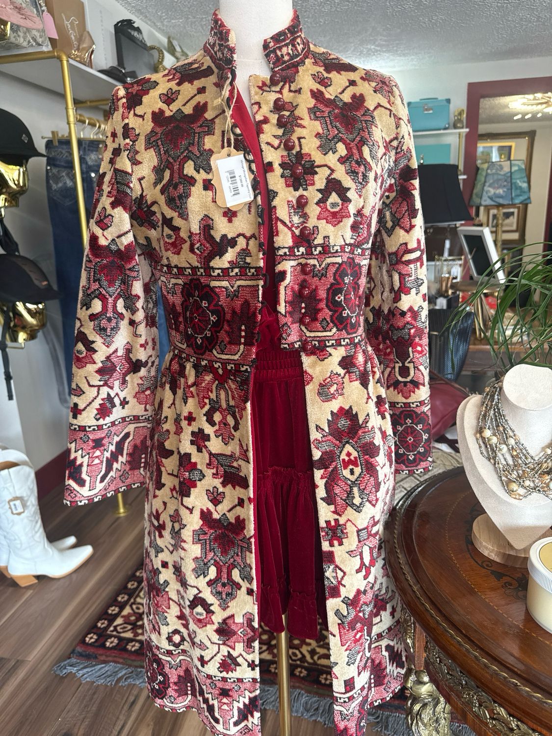 Vintage Mongolian Tapestry Coat