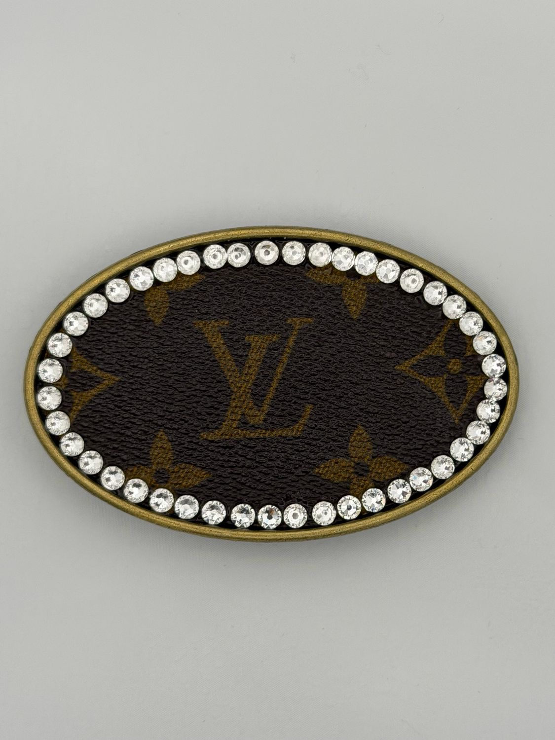 LV Upcycled Crystal Belt Buckle