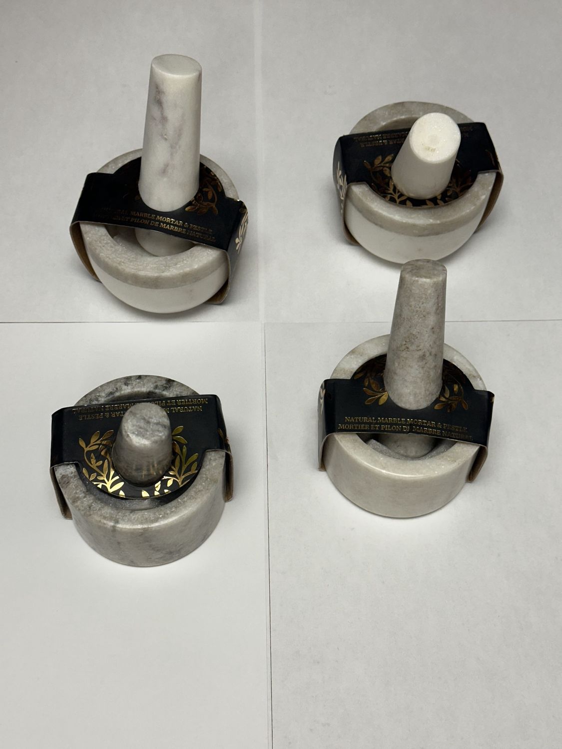 Mortar Pestle - Natural Marble