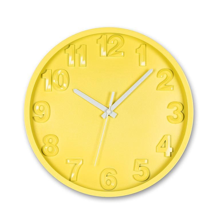 Clock - Wall - Yellow