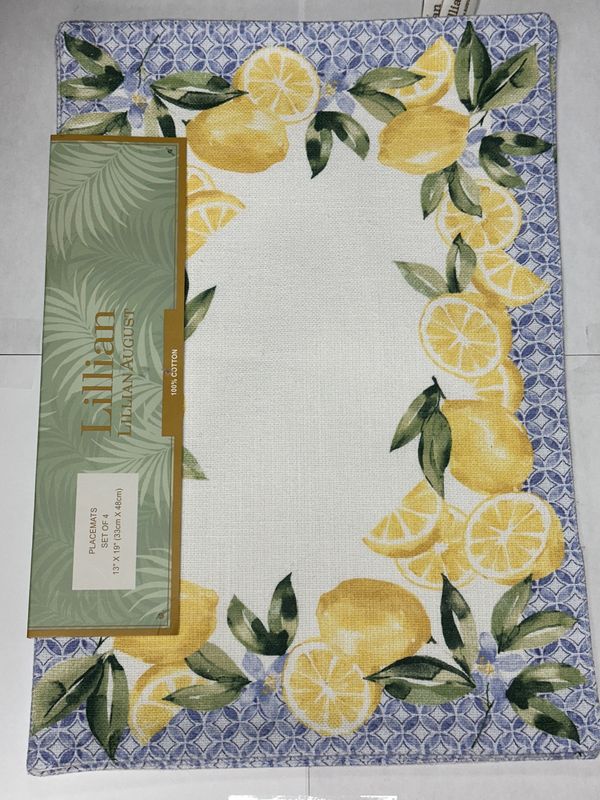Mats - Dining - Lemon 4pc