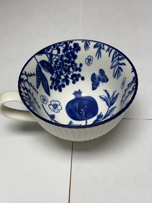 Mug - Blue Floral - Pomegranate