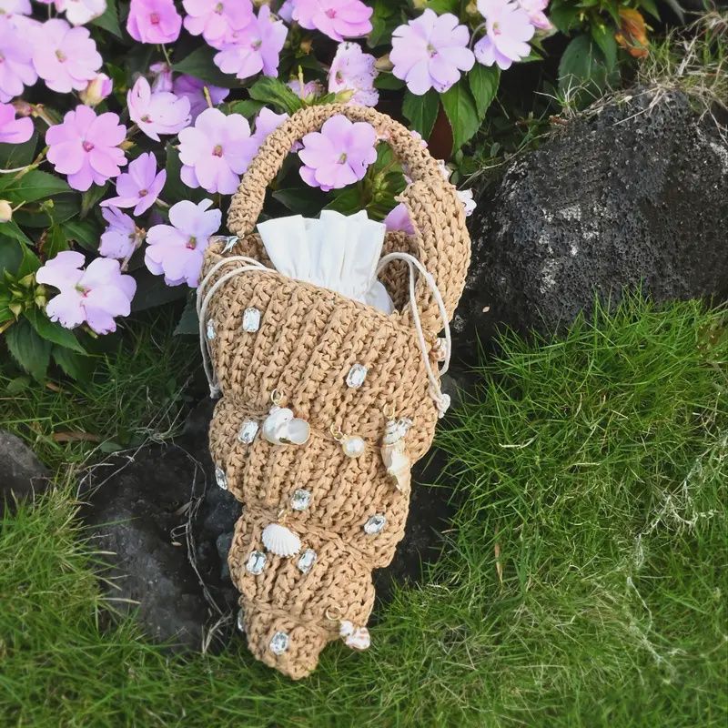Woven Shell Beach Tote Bag
