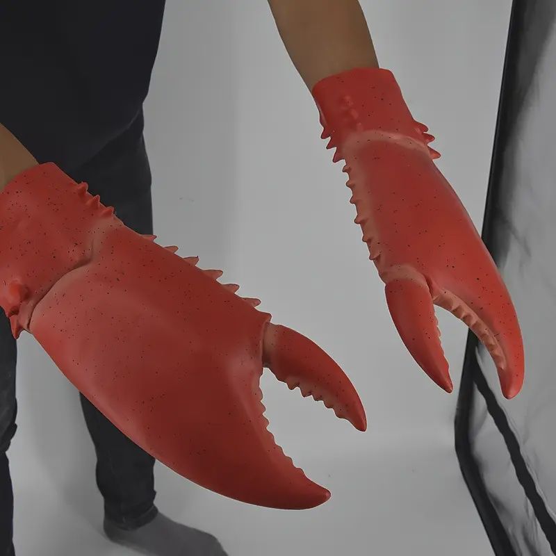 2pcs Cute Crab Claw Latex Gloves