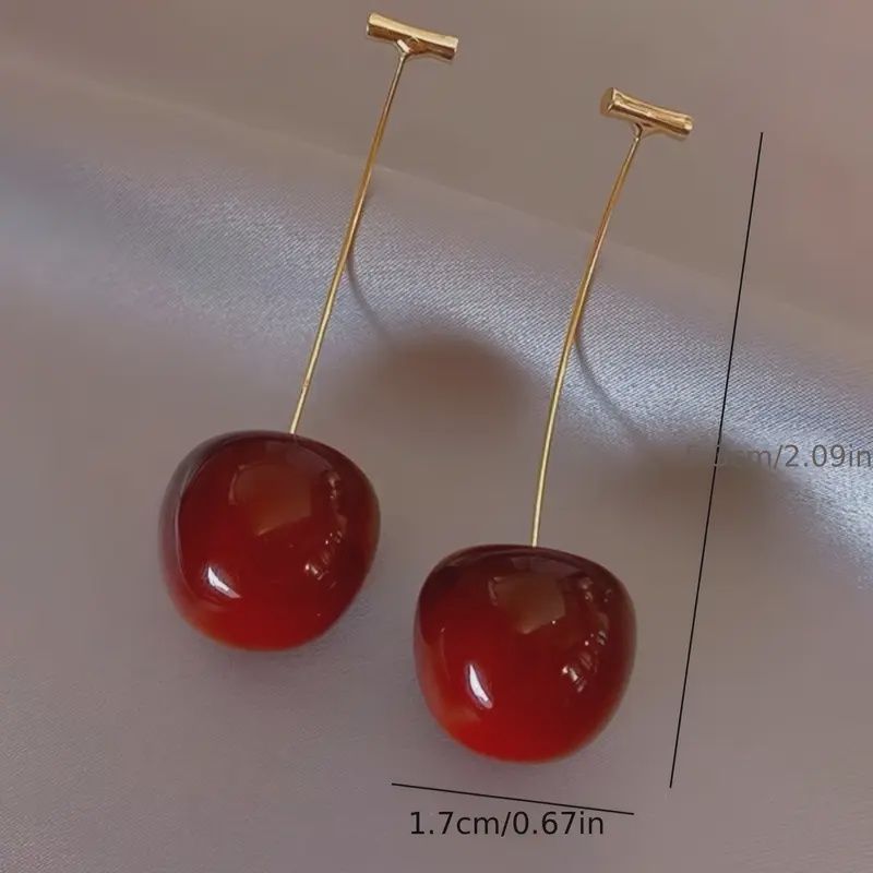 Cherry Fruit Pendant Earrings
