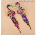 Long Tassel Colorful Rhinestone Flamingo