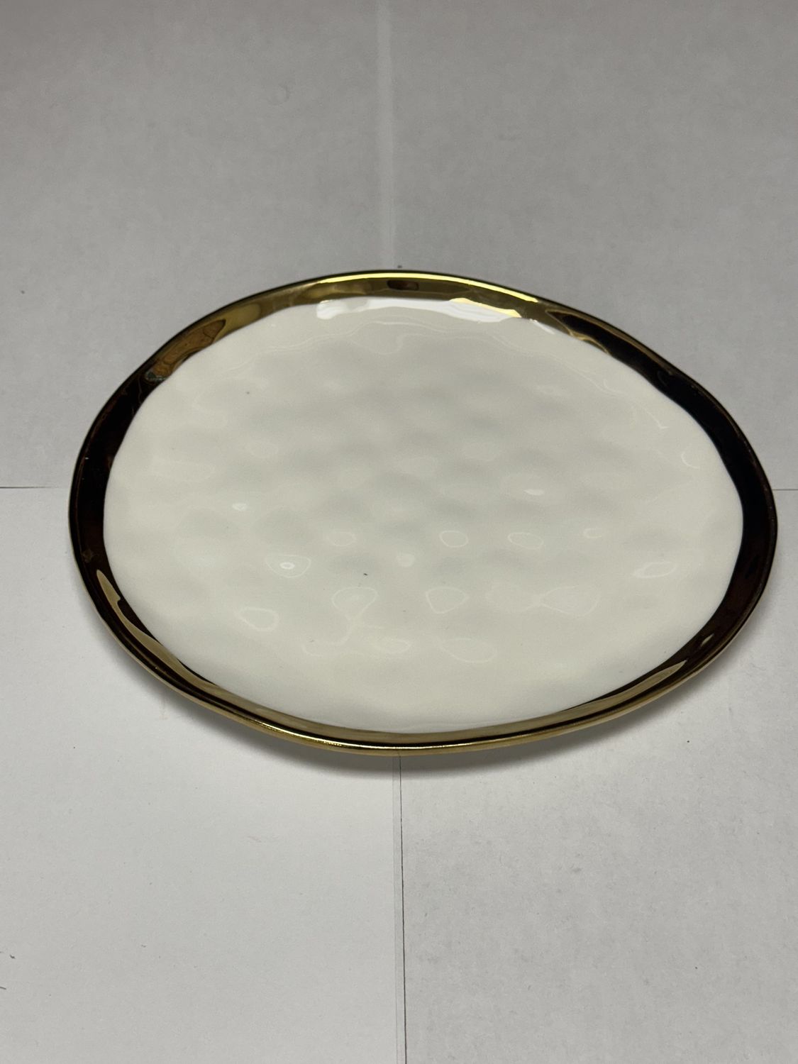 White Saucer w/t Gold Rim