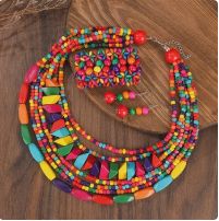 Multi-color Wooden Earrings
