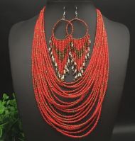 Bohemian Multi-Strand Beaded Earring
