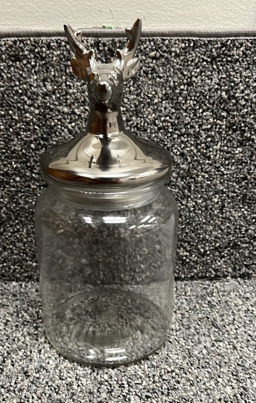 Metal Stag Cookie Jar