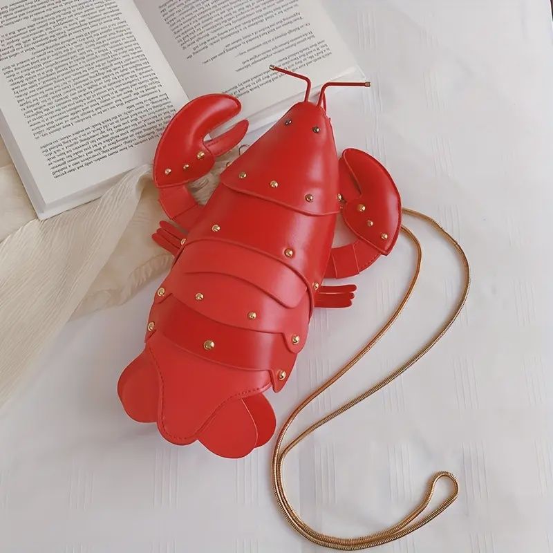 Red Lobster Shoulder Bag w/t Golden Accents