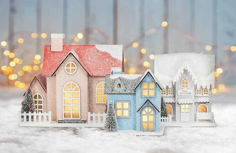 Glitter House w/LED