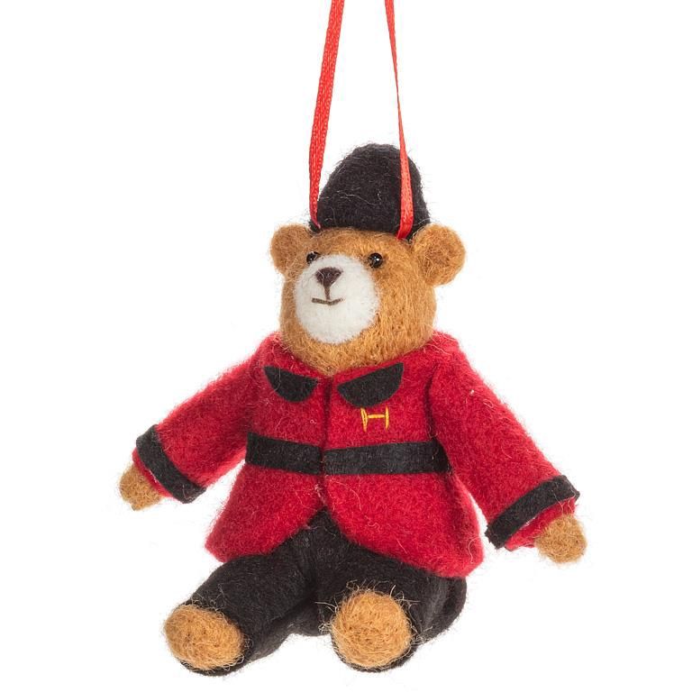 Bear in Red/Black Uniform Ornament