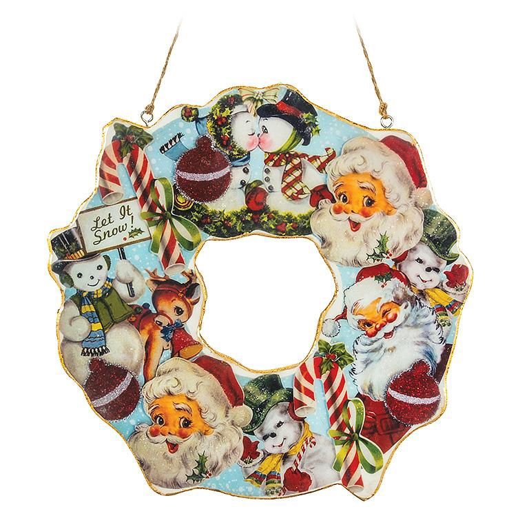 Md Vintage Santa Wreath