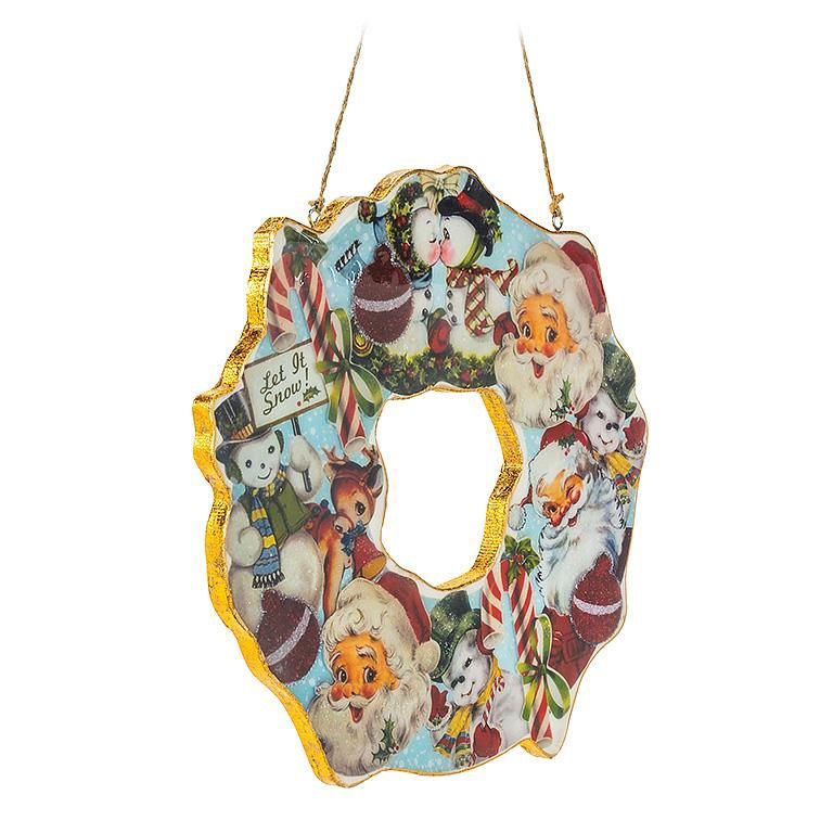 Md Vintage Santa Wreath