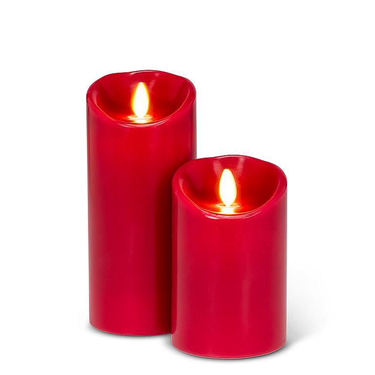 Large Red Reallite Candle 3x6.5"