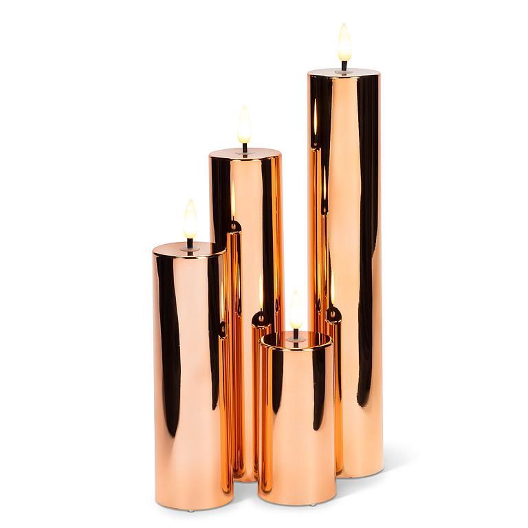 Gold Metallic LED Pillar
