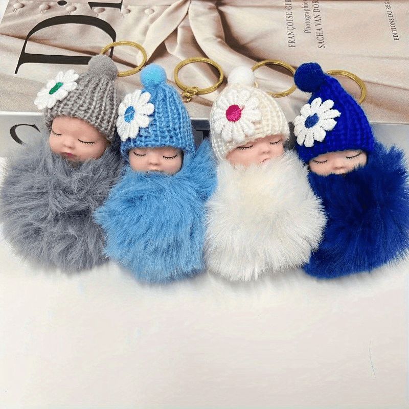 Plush Sleeping Doll Keychain