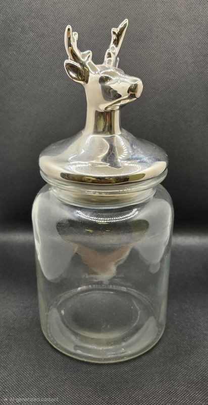 Metal Stag Cookie Jar