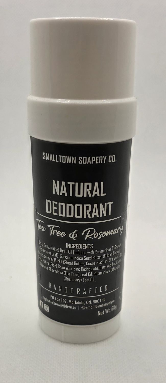 Natural Deodorant, Scent: Tea Tree &amp; Rosemary
