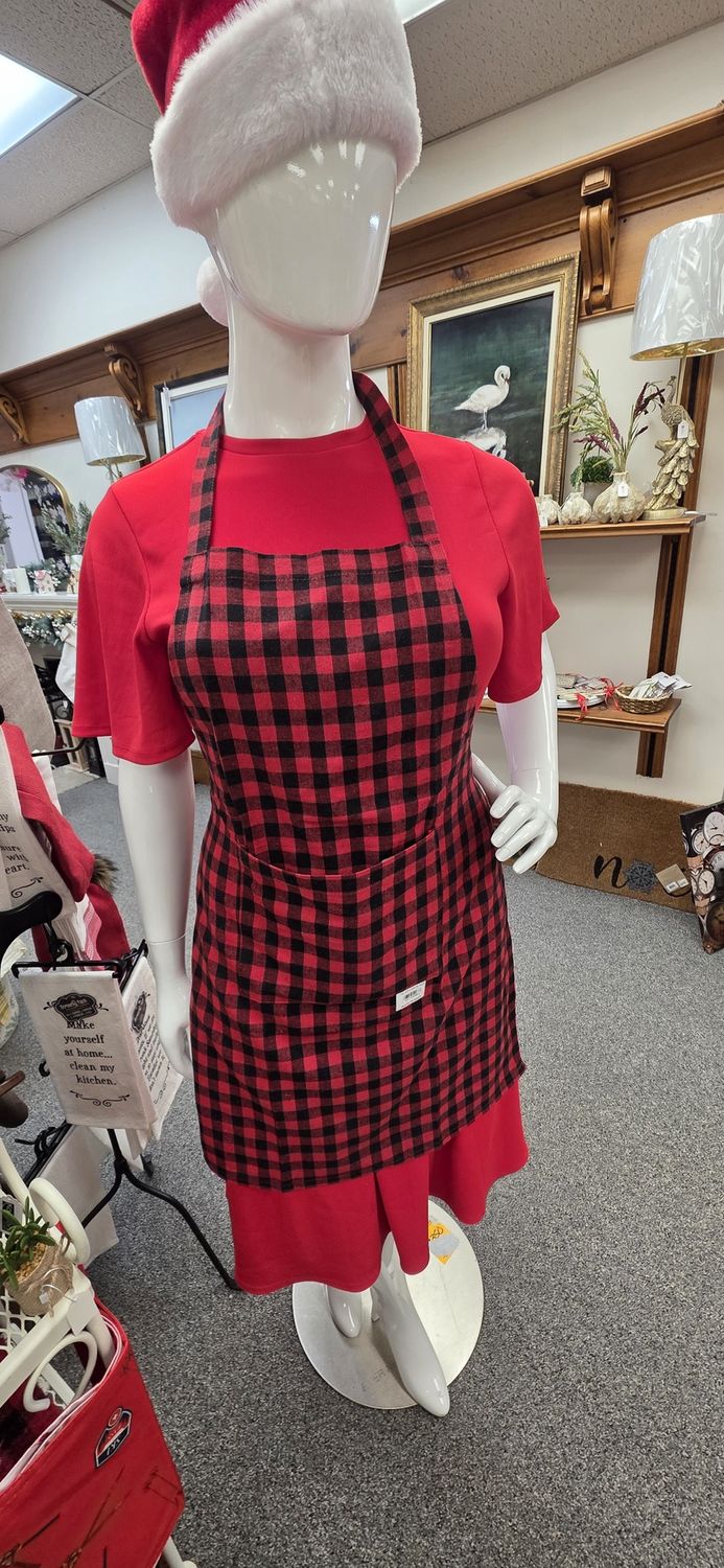 Buffalo Check Apron W/T Red &amp; Black