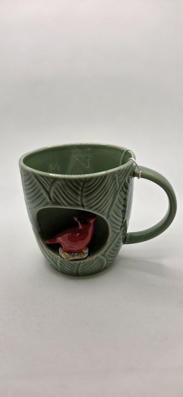 Ceramic Tree Look W/T Cardinal Mug (12 oz)