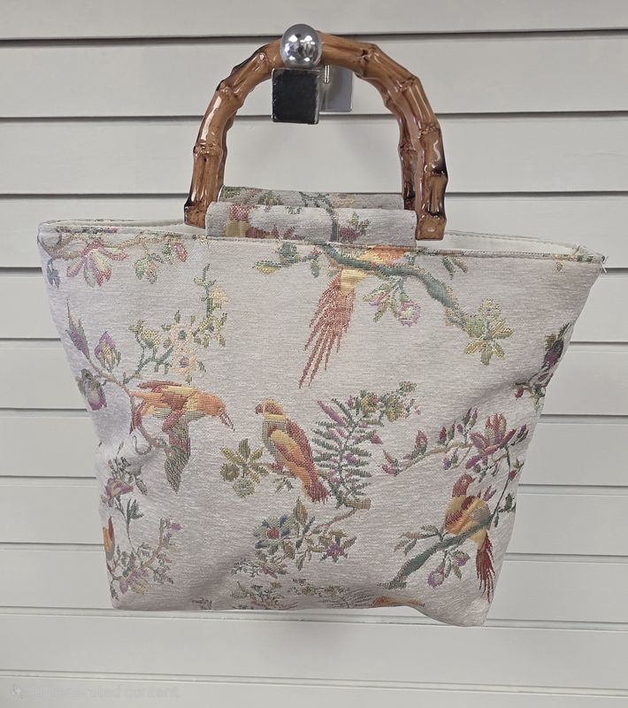 Women's Ethnic Embroidered Bird &amp; Floral Totebag