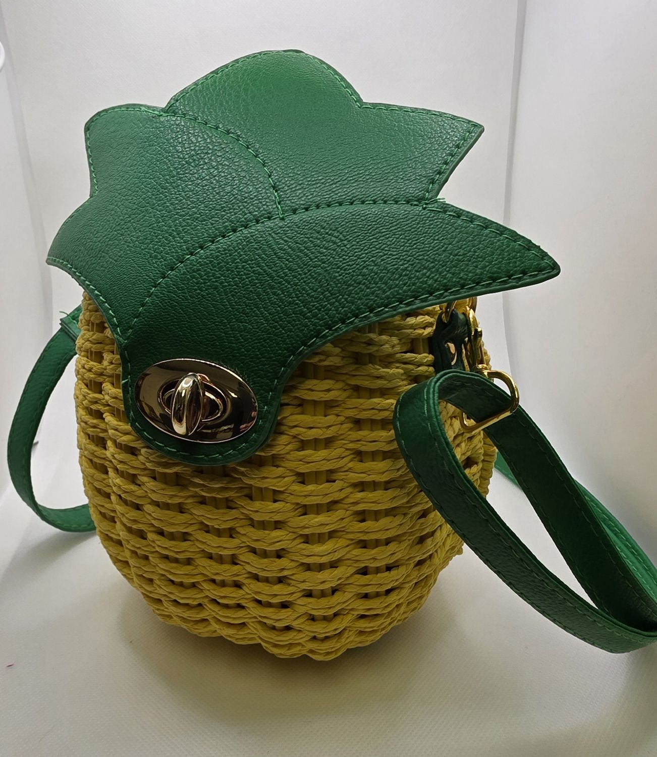 Handwoven Pineapple Crossbody Bag
