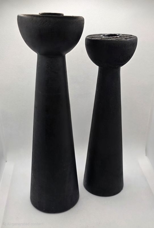 FT Large Black Candle Holder