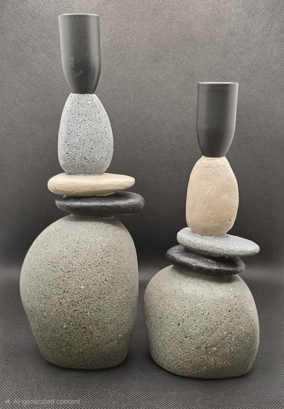Stacked Stones Taper Holder