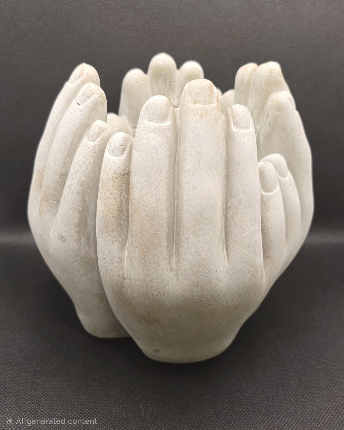 Small Tall Hands Planter-7in H