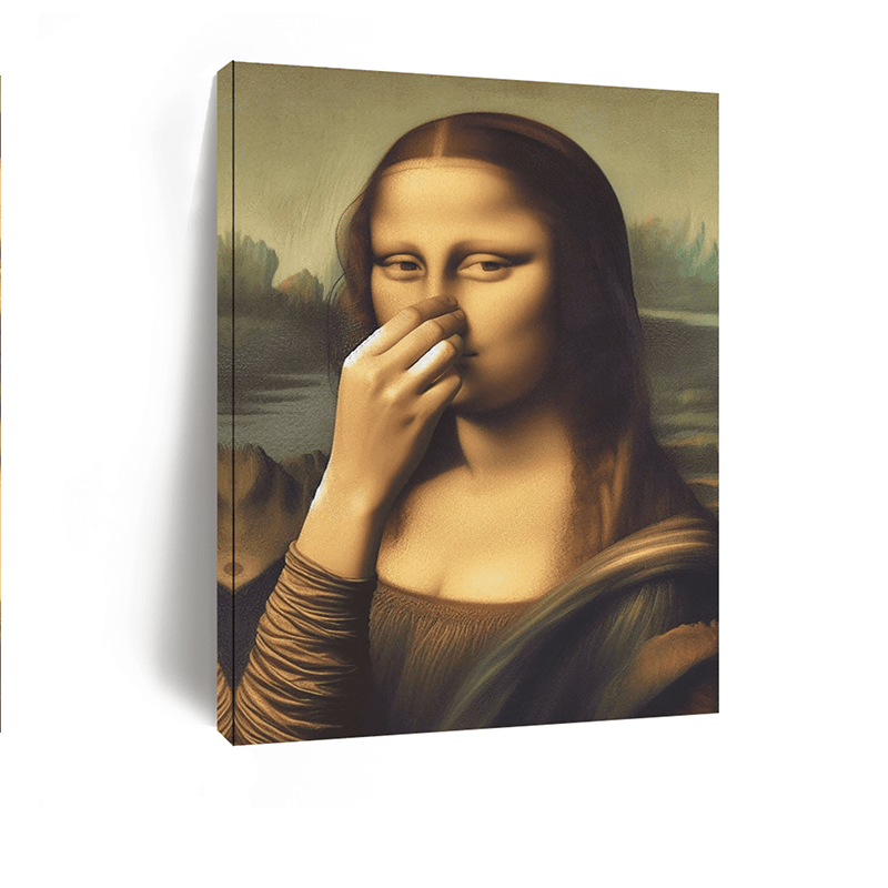 Funny Mona Lisa Canvas Art
