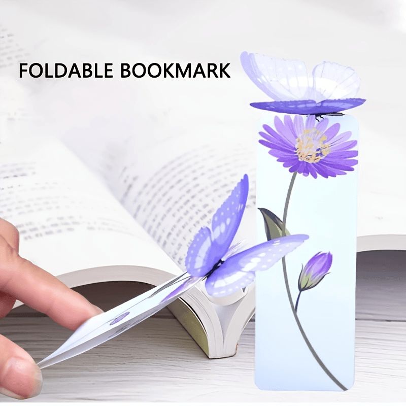 4pc 3D Butterfly Paper Bookmarks