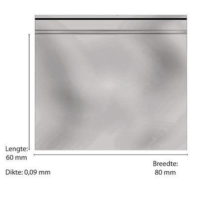 Gripzak 80 x 60 x 0,05 - zwart
