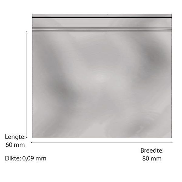 Gripzak 80x60x0,05 - zwart