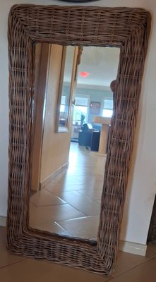 Rieten spiegel 118 x 57