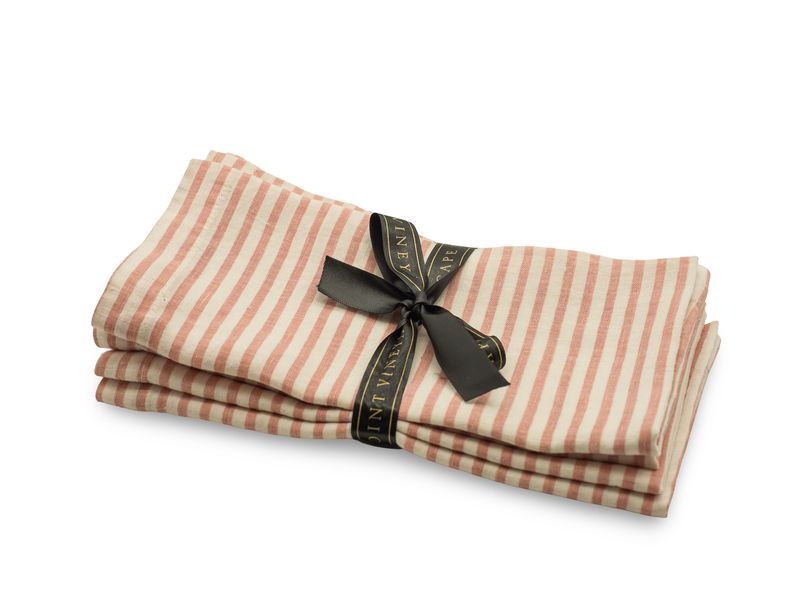 Napkin set of 4 Pink Stripe