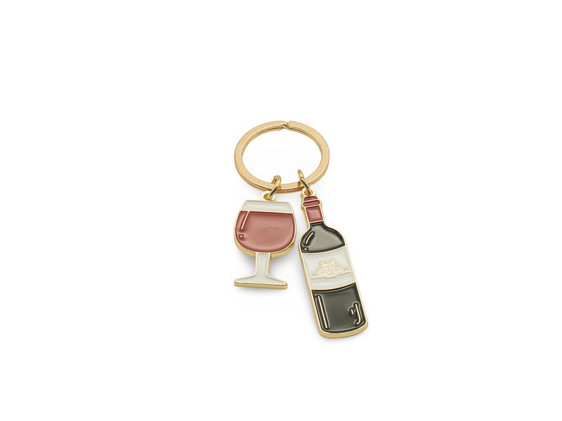 Keyring Red Wine Glass