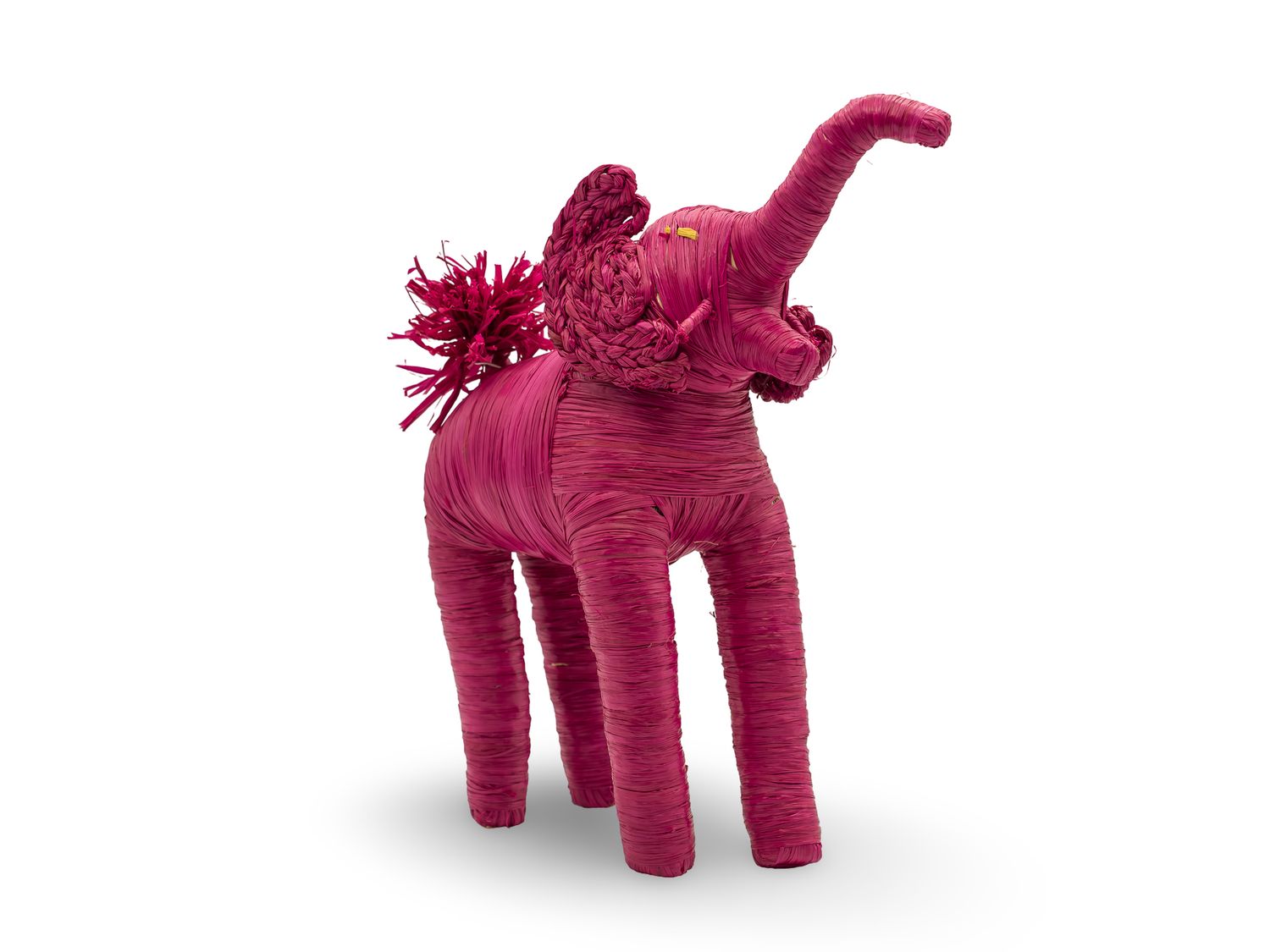 Elephant Raffia Pink Large