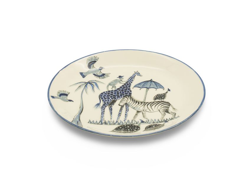 Dinner Plate Giraffe and Zebra by LW