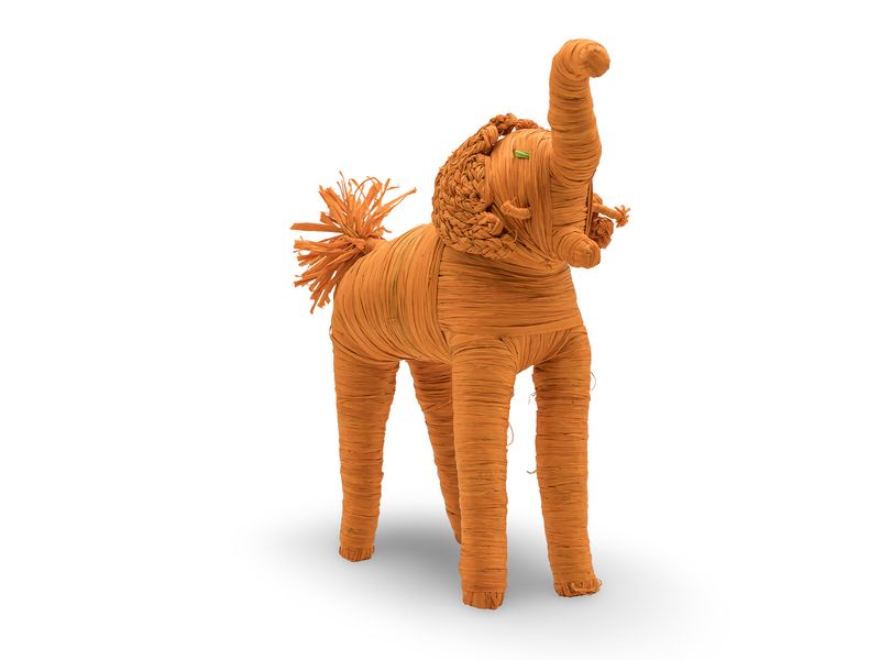 Elephant Raffia Orange Large