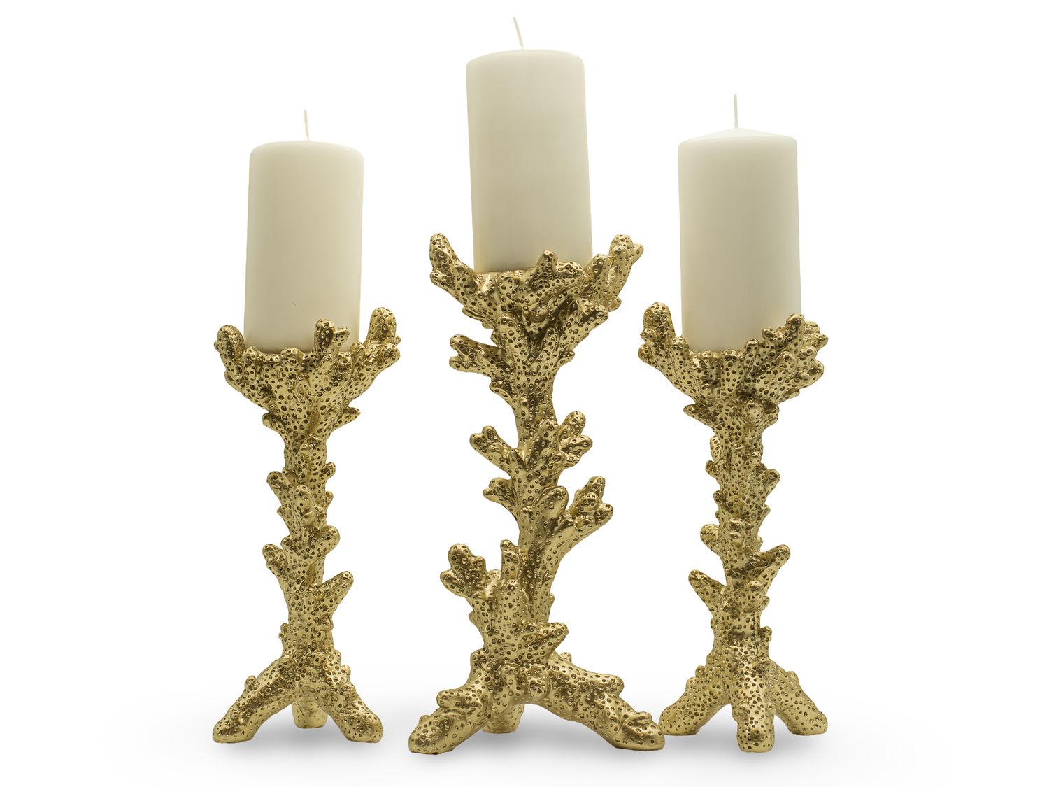 Candle Holder Coral set of 3