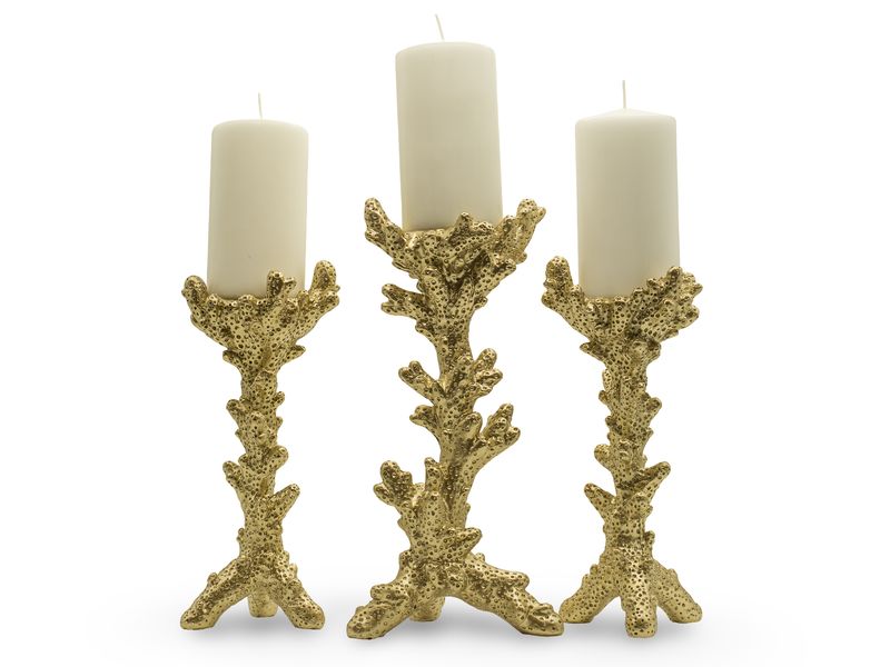 Candle Holder Coral set of 3