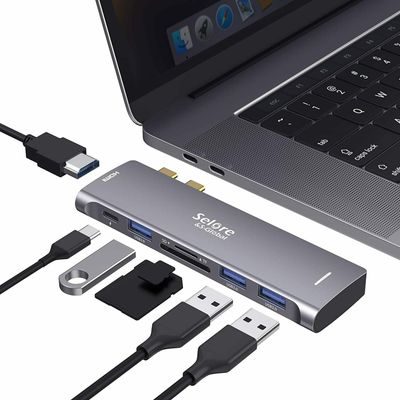 Adaptador de hub USB-C Pro Slim 7 em 2 para Apple MacBook Air