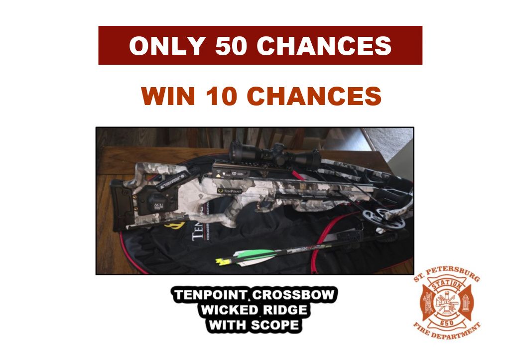 Win 10 Chances For The TENPOINT CROSSBOW WICKED RIDGE WITH SCOPE